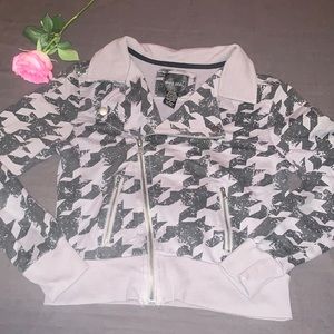 Wet seal cropped gray and black jacket